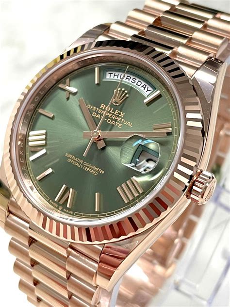 rolex rose gold day date 40.